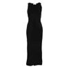 Fendi Knitted Panelled Midi Dress In Black