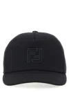 Fendi Cashmere And Wool Cap Featuring Embroidery In Black