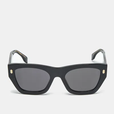 Pre-owned Fendi Black Fe 401001 Square Sunglasses