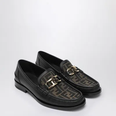 Fendi Black  O'lock Loafers