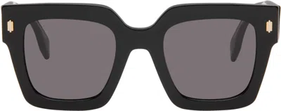 Fendi Black ' Square' Glasses In Orange