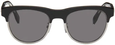 Fendi Black  Travel Sunglasses In Shiny Black /smoke