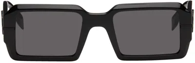 Fendi Black Graphy Sunglasses In Shiny Black/smoke