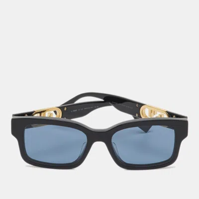 Pre-owned Fendi Black Ff 40050f Logo Square Sunglasses