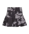 Fendi Black Ff Animalier Denim Skirt In Gray