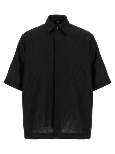 FENDI BLACK FF JACQUARD SHIRT