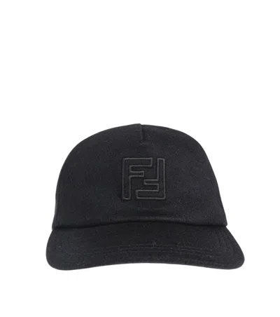 Fendi Black Ff Logo Baseball Cap