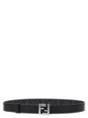 Fendi Ff Reversible Belt In Black