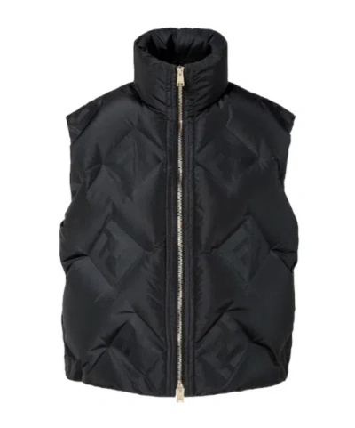 Fendi Black Ff Technical Fabric Vest