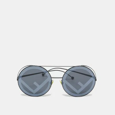 Pre-owned Fendi Black Ff0285/s Round Sunglasses