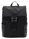 Fendi Top Handle Flux Backpack With Adjustable Straps In Black