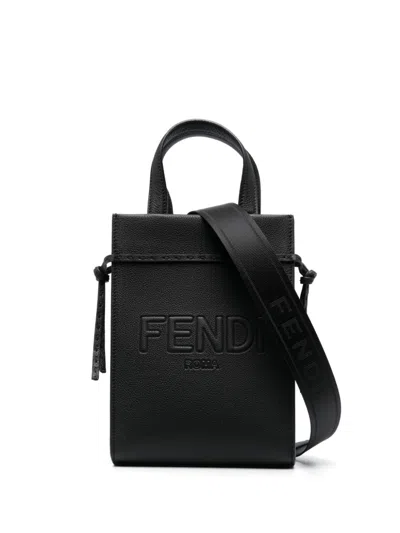 Fendi Black Go To Mini Leather Tote Bag