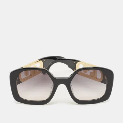 Pre-owned Fendi Black Gradient Fe40048u Geometric Sunglasses