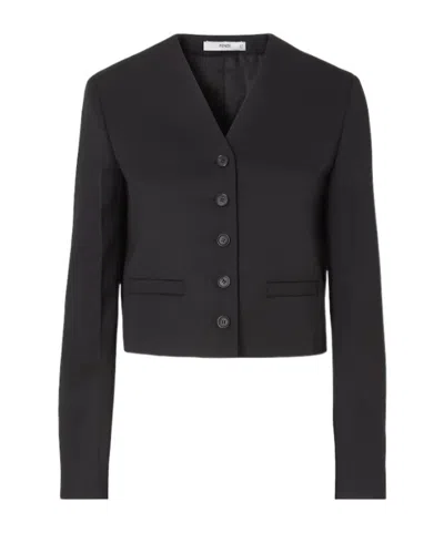 Fendi Black Grain De Poudre Jacket