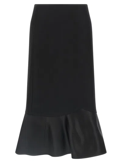 Fendi Grain De Poudre Skirt In Black