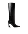 Fendi 95mm Arco Panelled Knee-high Boots In Black