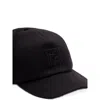 Fendi Cashmere And Wool Cap Featuring Embroidery In Black