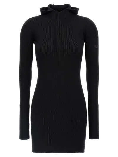 FENDI BLACK HOODED DRESS