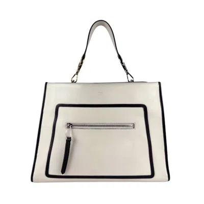 Pre-owned Fendi Black Ivory Leather Handbag Shoulder Bag ()