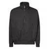 Fendi Men Black Jacket With High Neck And All-over Ff Motif In Tech Fabric Man In Black