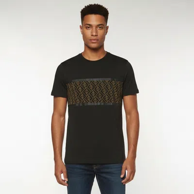 Pre-owned Fendi Black Jersey Embellished Crewneck T-shirt Xl