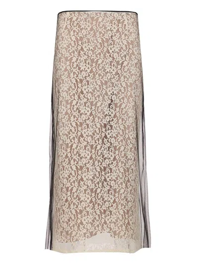 Fendi Black Lace Skirt