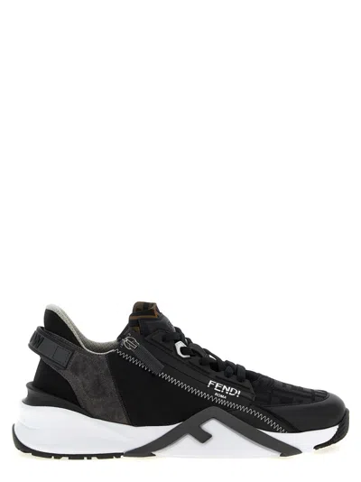 FENDI BLACK LACE UP SNEAKERS