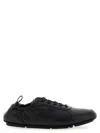 Fendi Calf Leather Sneakers With Subtle Branding In Black