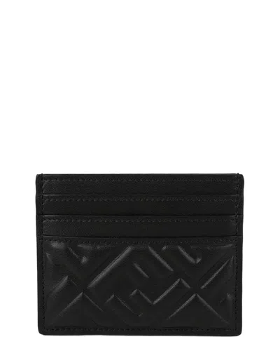 Pre-owned Fendi Black Lambskin Flat Card Holder (authentic Pre-loved)
