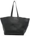 Fendi Shopping Bag Diagonal Selleria Large In Pelle In Black