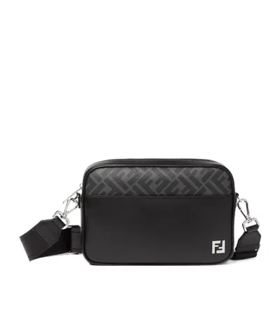 Fendi Adjustable Detachable Shoulder Strap Camera Case In Black