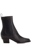 Fendi Black Leather Ankle Boots