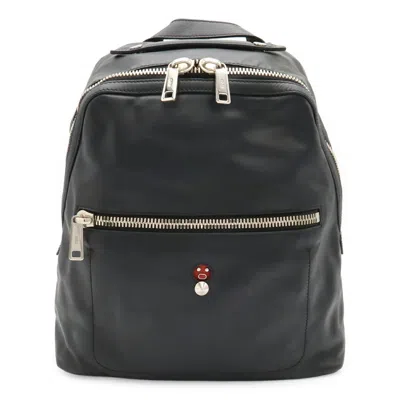 Pre-owned Fendi Black Leather Backpack Pouch ()