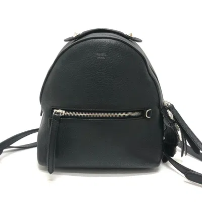 Pre-owned Fendi Black Leather Backpack ()