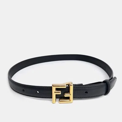 Pre-owned Fendi Black Leather Belt