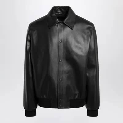 Fendi Black Leather Blouson Jacket