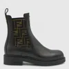 Fendi Filo Chelsea Boots In Black