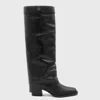 FENDI FENDI BLACK LEATHER BOOTS