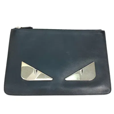 Pre-owned Fendi Black Leather Clutch Bag ()