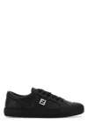 FENDI BLACK LEATHER DOMINO SNEAKERS