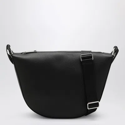 Fendi Black Leather  Melon Medium Bag Men