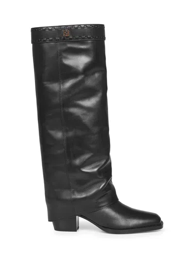 Fendi Black Leather  Show Boots
