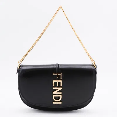 Fendi Black Leather Graphy Mini Bag