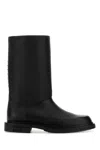 Fendi Black Leather Frame Boots In Nero