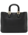 Fendi Black Leather Glacier Medium Tote (authentic Pre-loved)