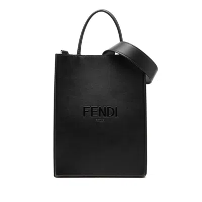Pre-owned Fendi Black Leather Handbag Shopping Bag Shoulder Bag ()