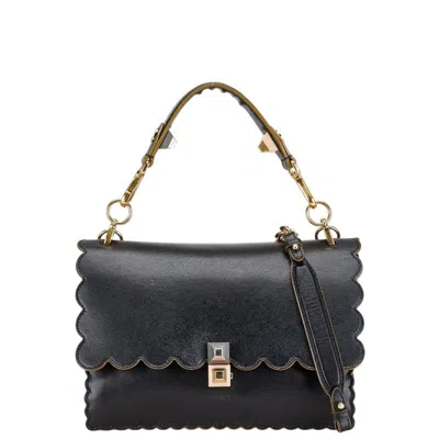 Pre-owned Fendi Black Leather Handbag Shoulder Bag ()