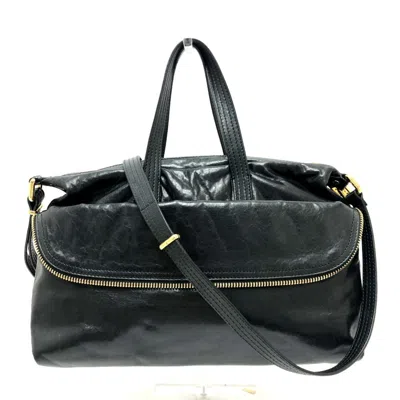 Pre-owned Fendi Black Leather Handbag Shoulder Bag ()