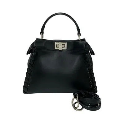 Pre-owned Fendi Black Leather Handbag Shoulder Bag ()