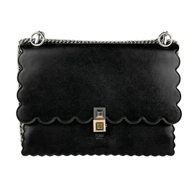 Pre-owned Fendi Black Leather Handbag Shoulder Bag ()
